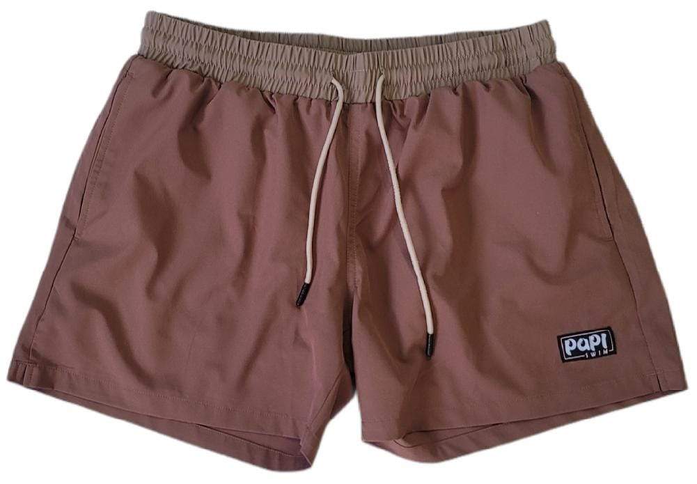 PAPI MEN TRUNKS 5.5" & 7.5" STRETCH - BROWN - Berry Beachy Swimwear