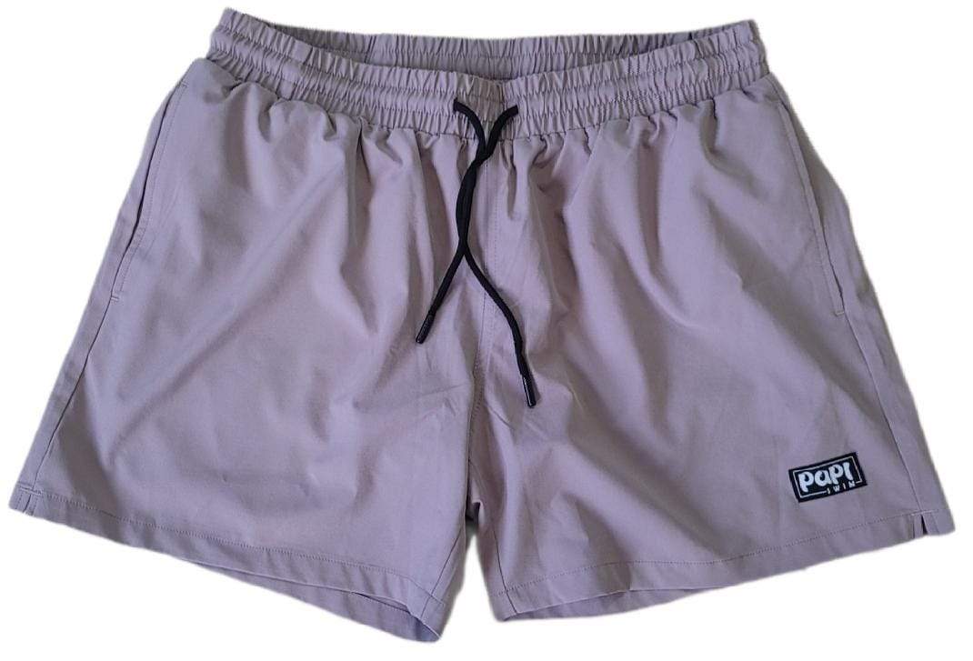 PAPI MEN TRUNKS 5.5" & 7.5" STRETCH - GRAY - Berry Beachy Swimwear