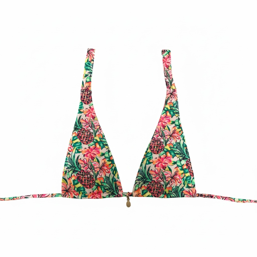 PINEAPPLE BLOOM HALTER TOP - Berry Beachy Swimwear