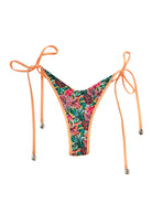 PINEAPPLE BLOOM LINED THONG BOTTOM - Berry Beachy Swimwear