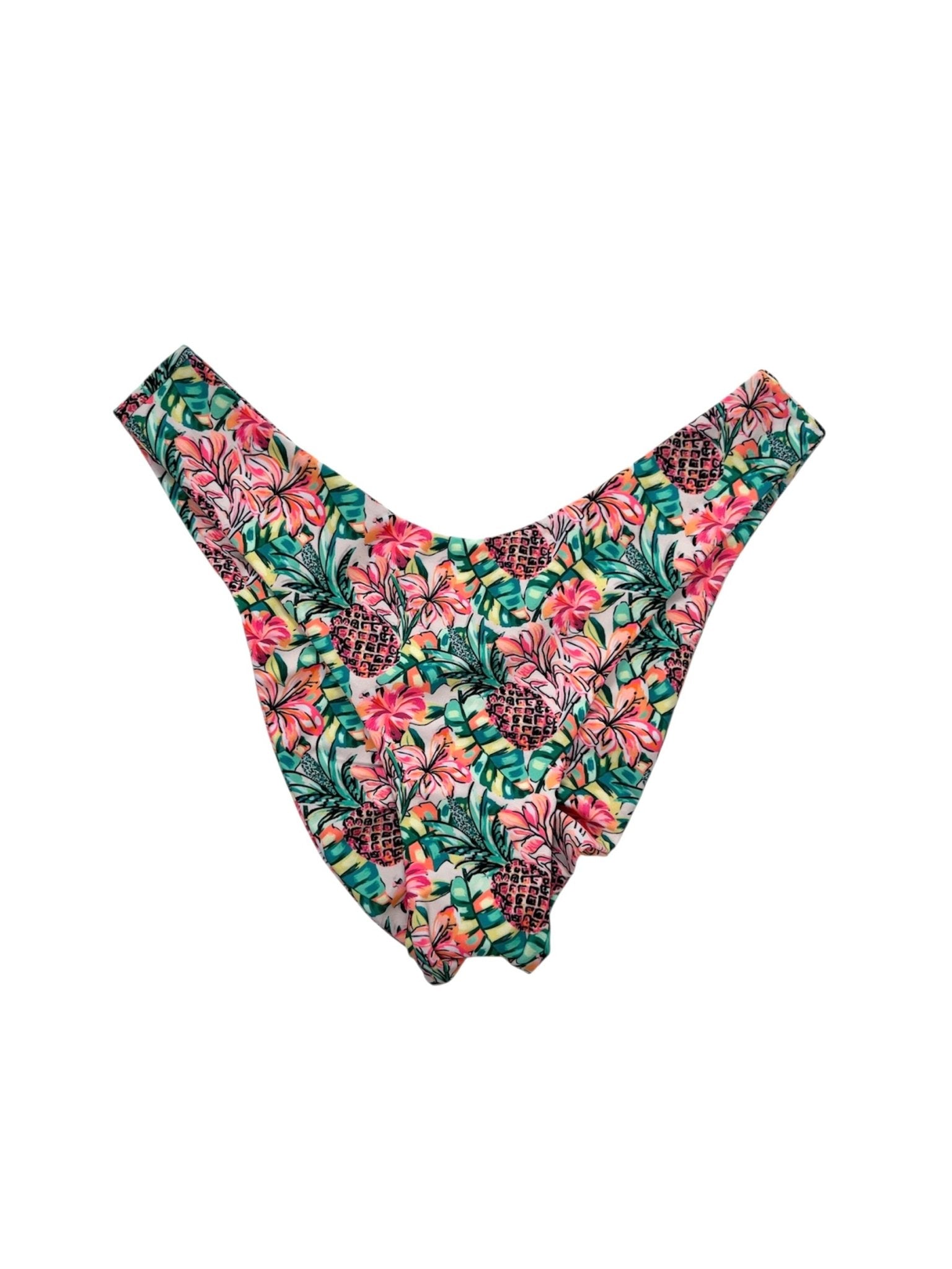 PINEAPPLE BLOOM MODERATE CHEEKY BOTTOM - Berry Beachy Swimwear