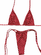 POPPI SLIDE BOTTOM - RED POLKA DOT - Berry Beachy Swimwear