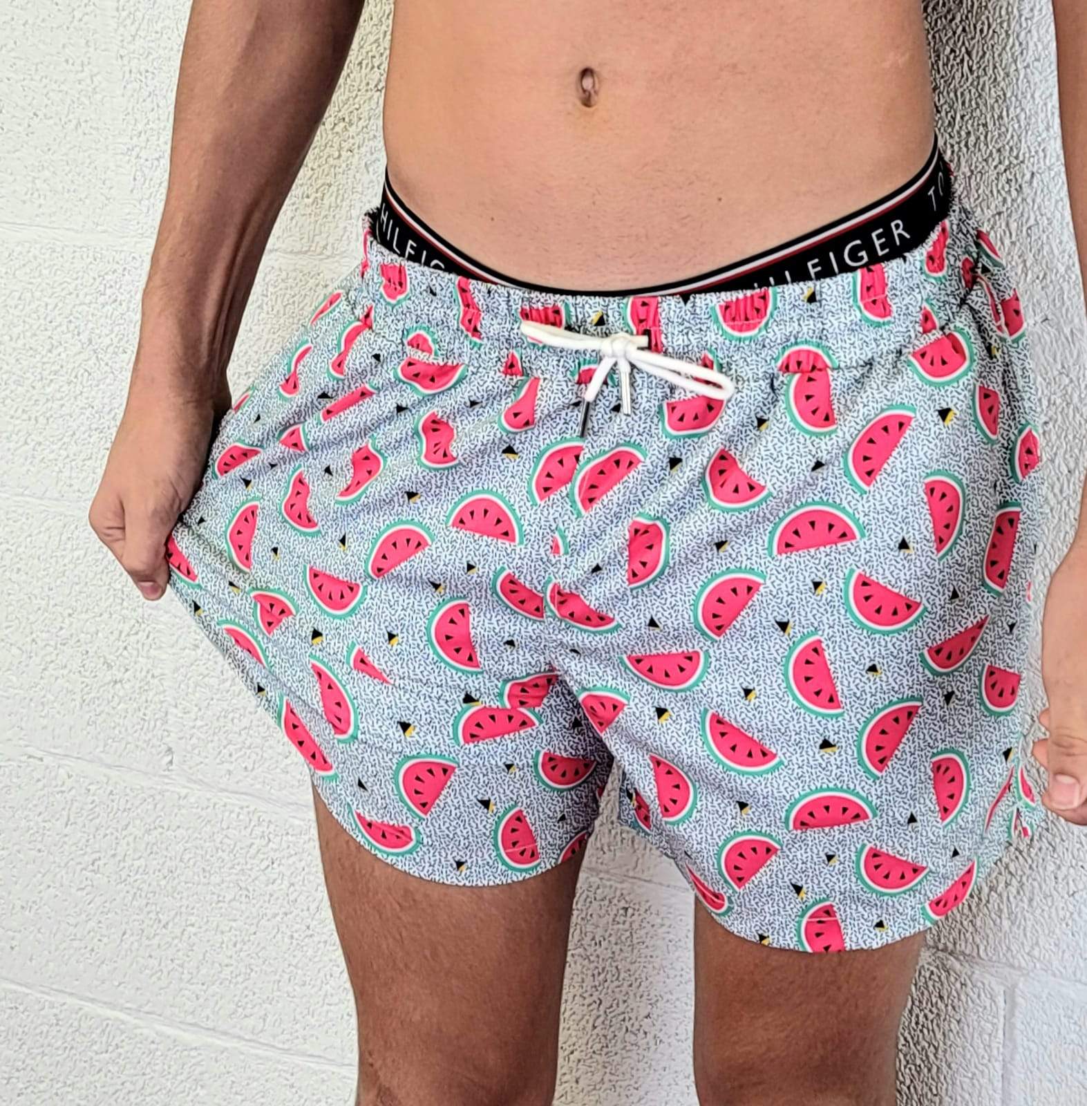 RETRO MELON MEN TRUNKS 5.5" & 7.5" STRETCH - Berry Beachy Swimwear