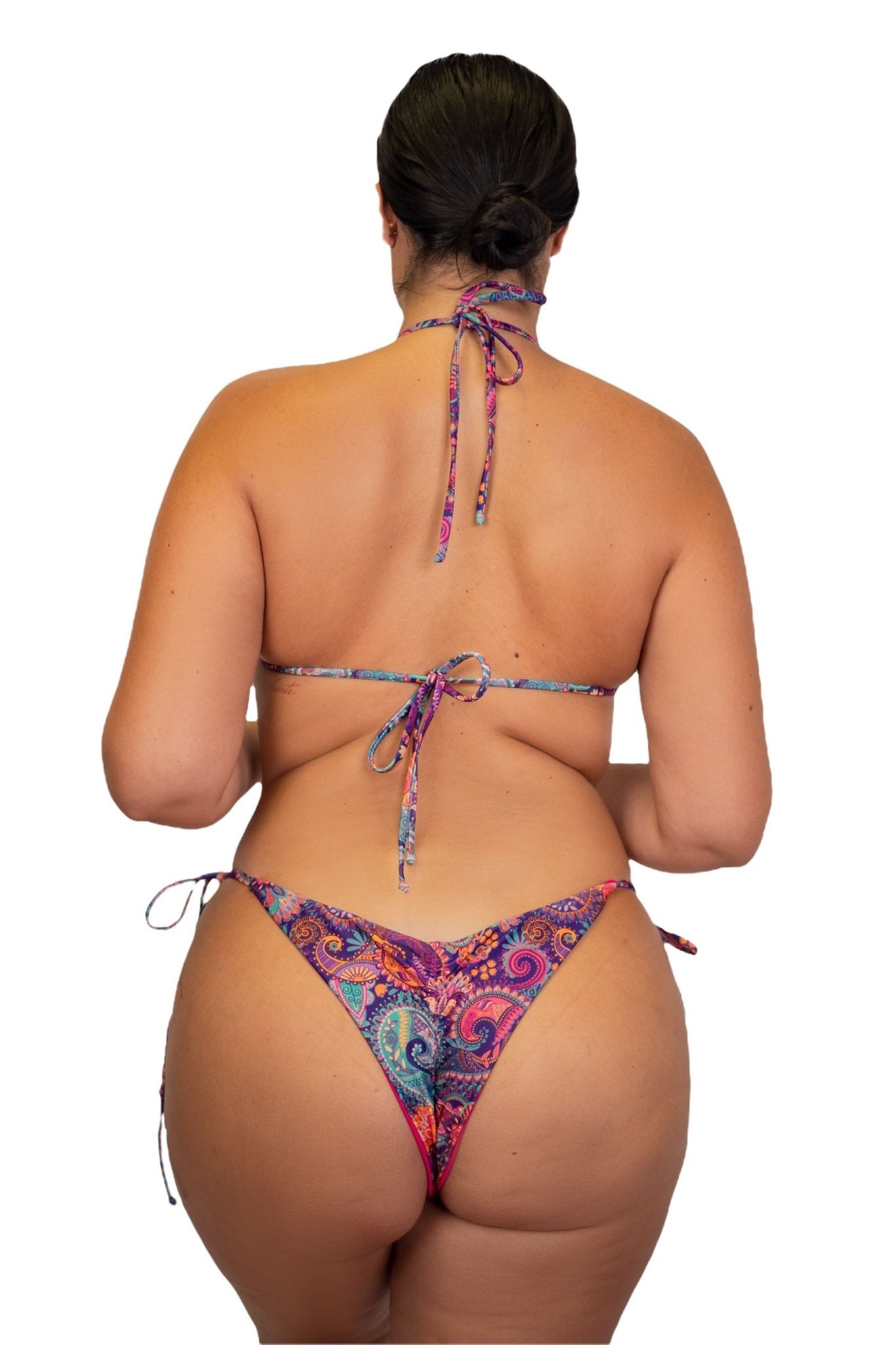 RIDHI TRIANGLE TOP - PAISLEY - Berry Beachy Swimwear