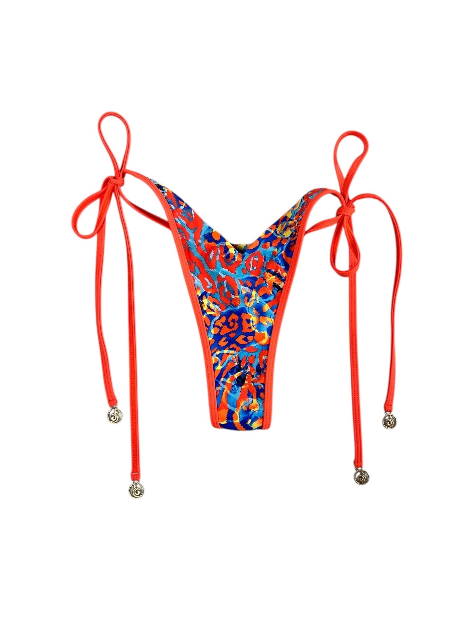 RODEO REEF LINED V CUT THONG BOTTOM - Berry Beachy Swimwear