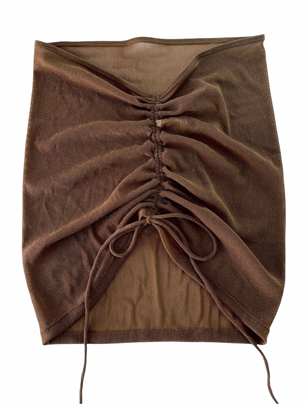 SHEER COVER UP SKIRT - BROWN - Berry Beachy Swimwear