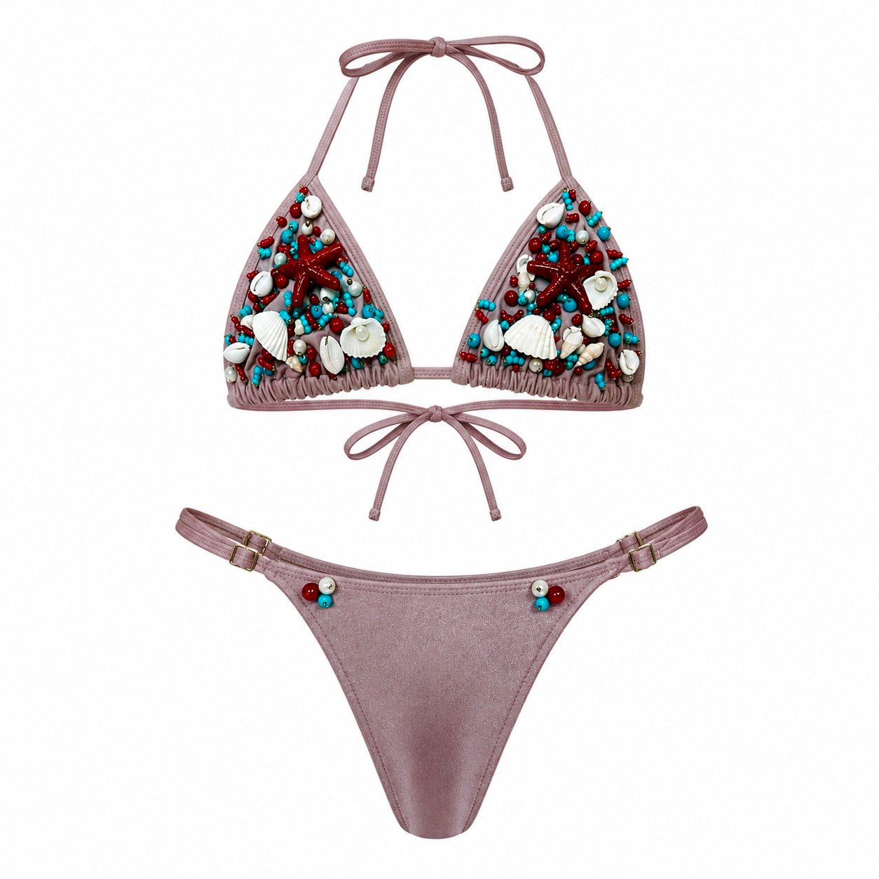 SIRENA DEL ARRECIFE SET- CHAMPAÑA MARINA - Berry Beachy Swimwear