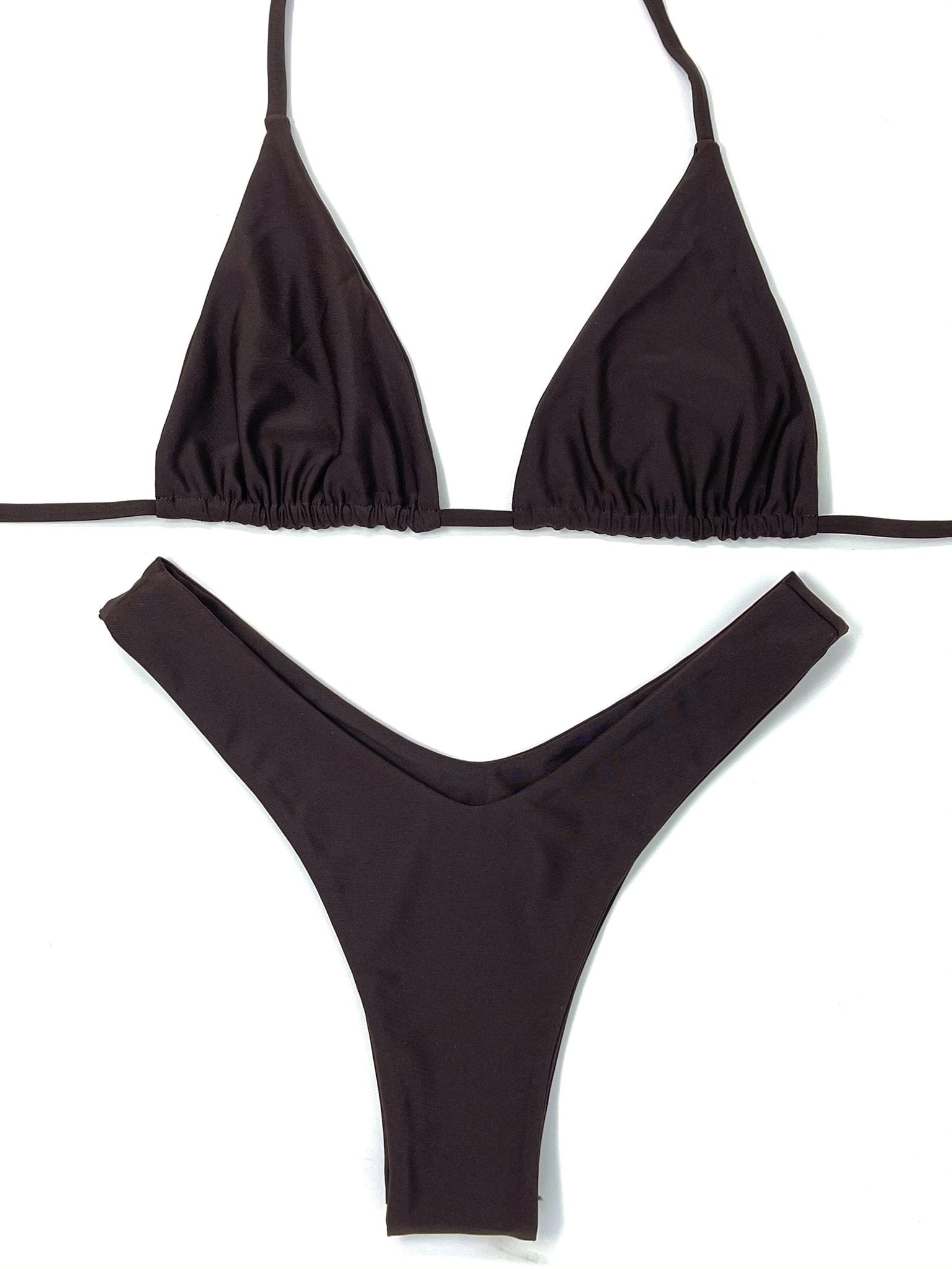 SKIN Y CUT BOTTOM - COCOA - Berry Beachy Swimwear