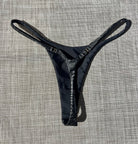 SLYTHER SEAMLESS THONG BOTTOM BLACK - Berry Beachy Swimwear