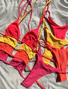 STARBURST V BOTTOM - CHERRY - Berry Beachy Swimwear