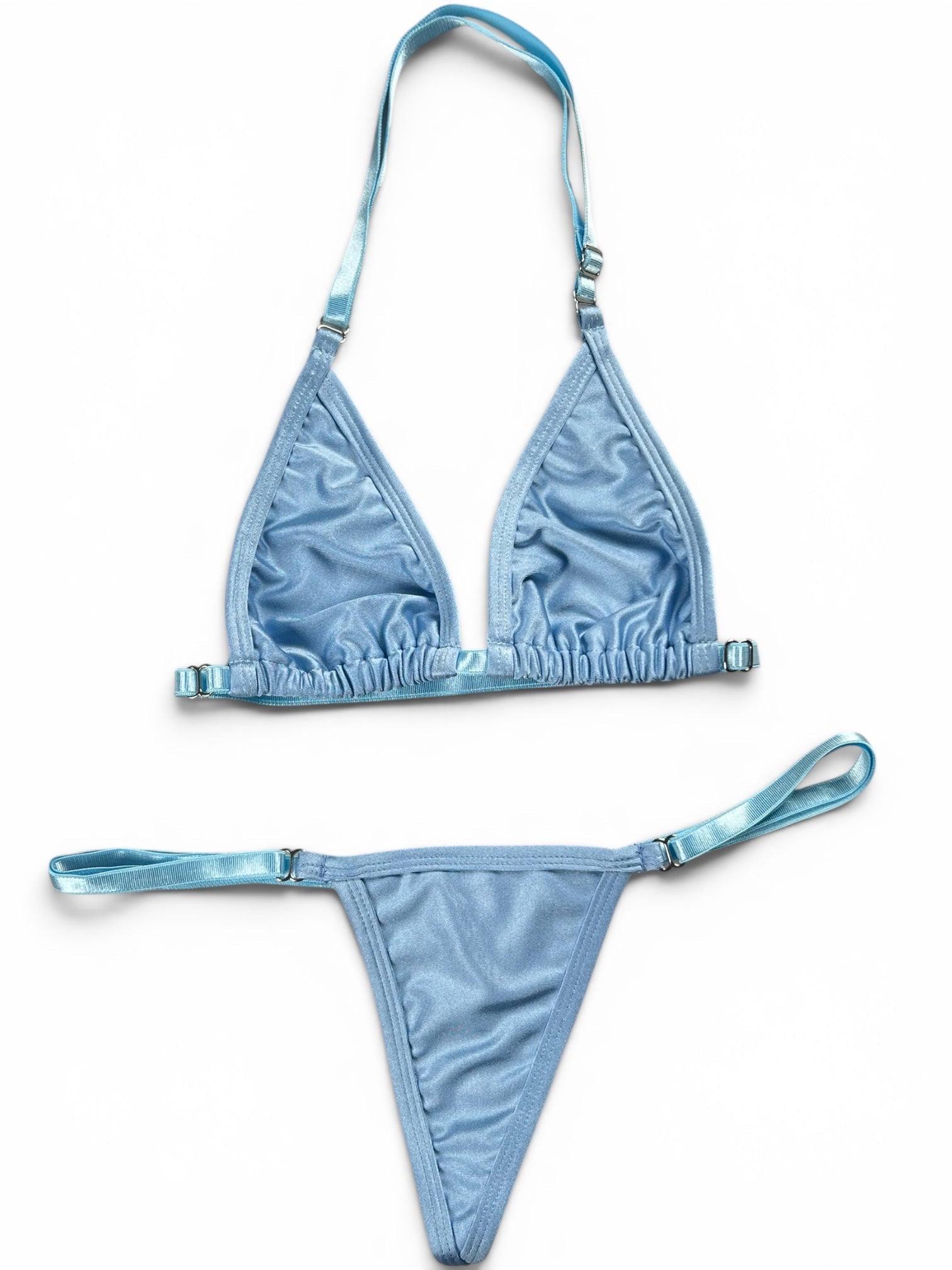 SUN KISSED TANNING BIKINI SET - BABY BLUE - Berry Beachy Swimwear
