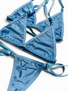 SUN KISSED TANNING BIKINI SET - BABY BLUE - Berry Beachy Swimwear