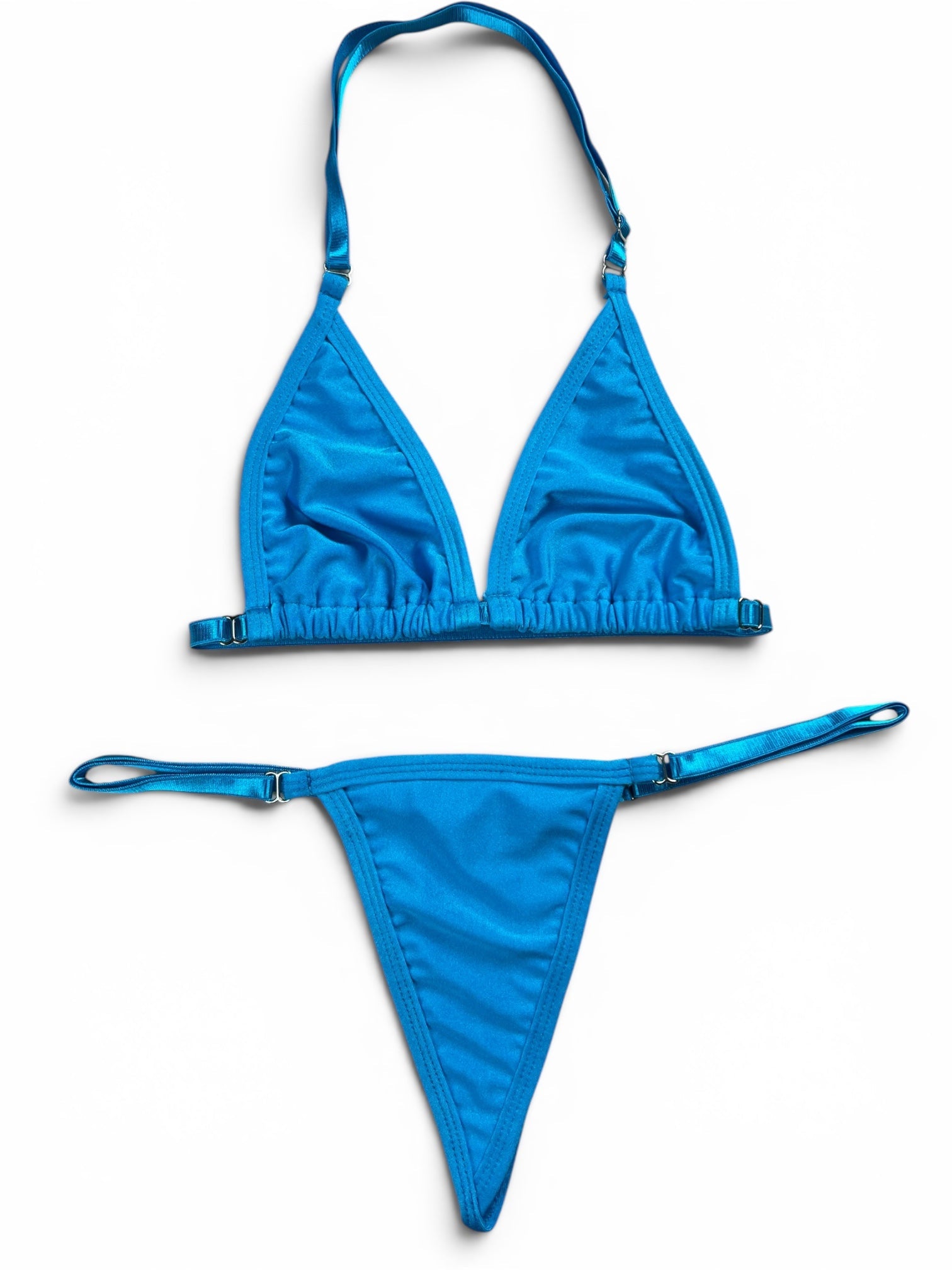 SUN KISSED TANNING BIKINI SET - CARIBBEAN BLUE - Berry Beachy Swimwear