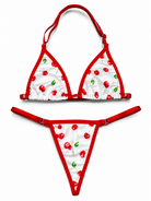 SUN KISSED TANNING BIKINI SET - CHERRY BOMB - Berry Beachy Swimwear