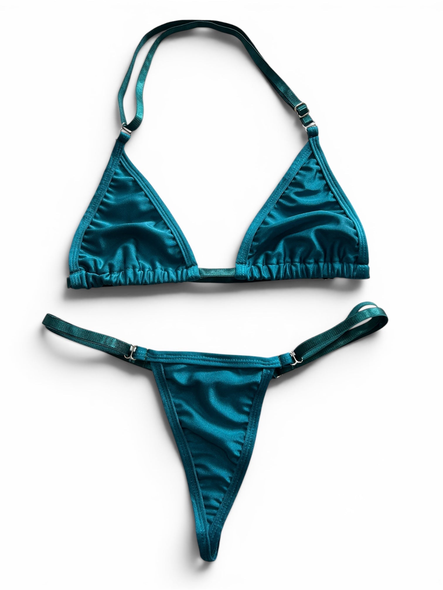 SUN KISSED TANNING BIKINI SET - COASTAL TEAL - Berry Beachy Swimwear