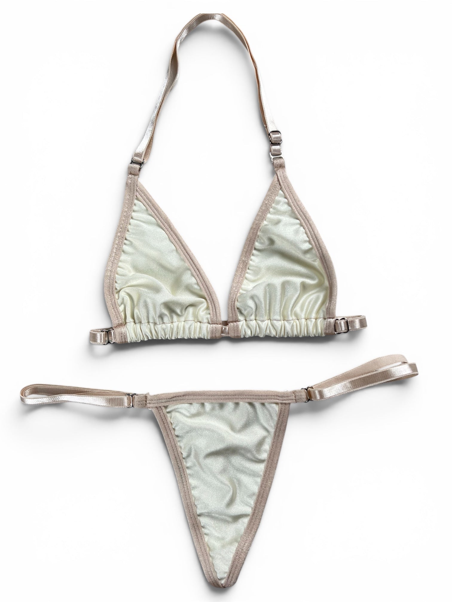 SUN KISSED TANNING BIKINI SET - COCONUT CREAM - Berry Beachy Swimwear