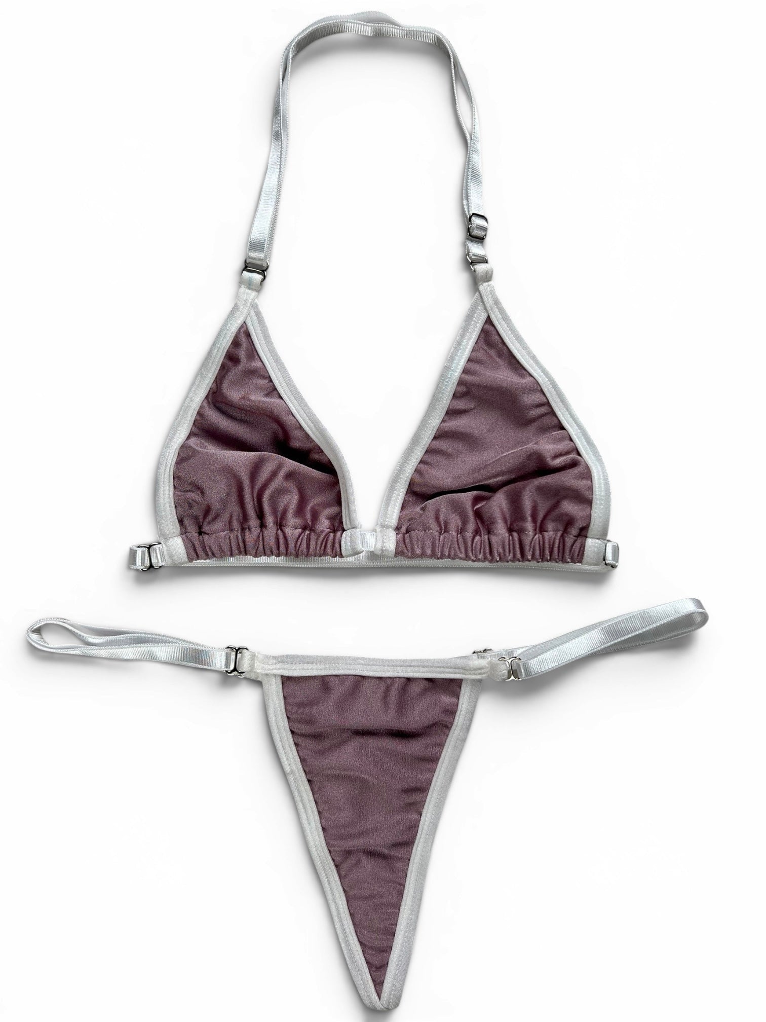 SUN KISSED TANNING BIKINI SET - DUSTY MAUVE - Berry Beachy Swimwear