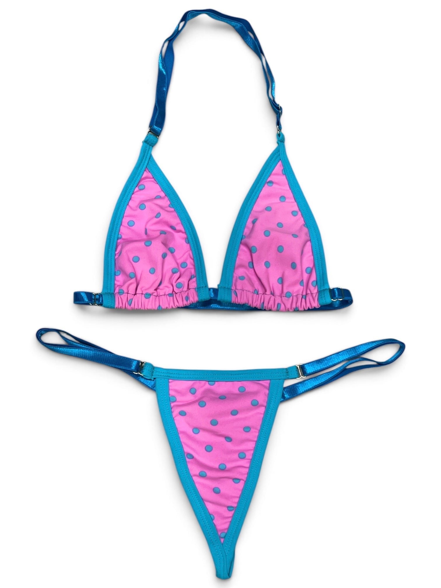 SUN KISSED TANNING BIKINI SET - FLAMINGO SPLASH - Berry Beachy Swimwear