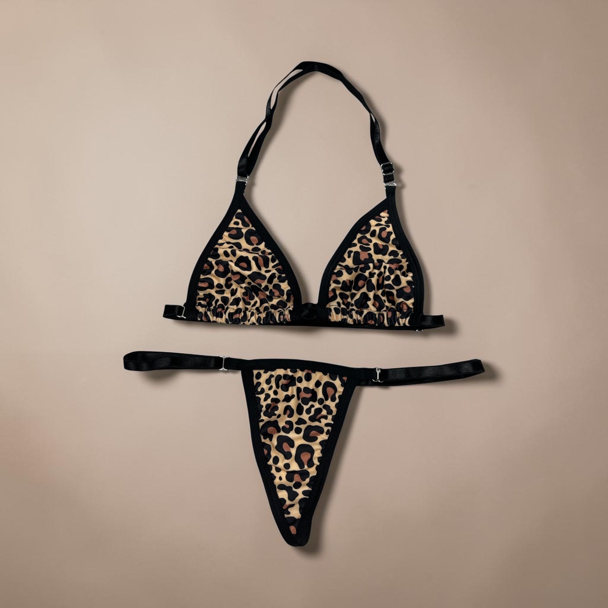 SUN KISSED TANNING BIKINI SET - GOLDEN LEOPARD - Berry Beachy Swimwear