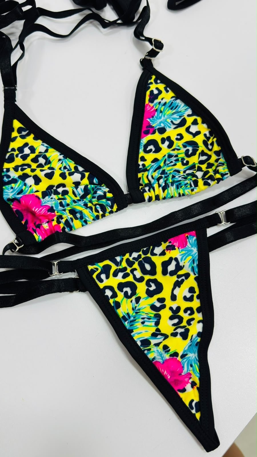 SUN KISSED TANNING BIKINI SET - NEON JUNGLE - Berry Beachy Swimwear