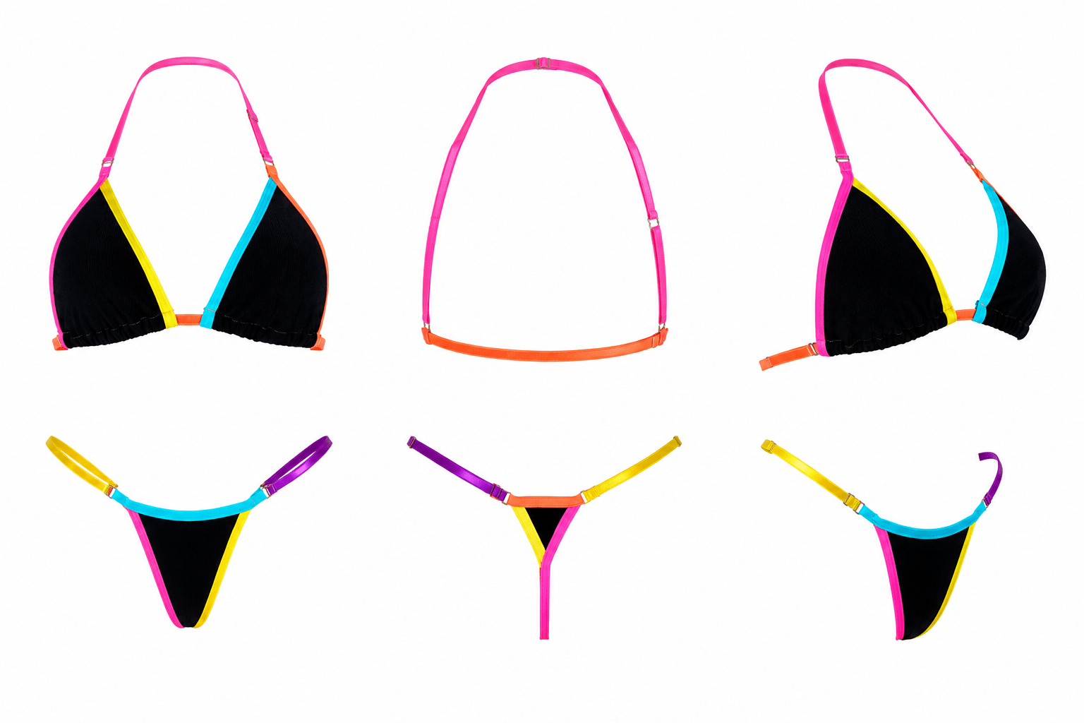 SUN KISSED TANNING BIKINI SET - NEON TROPIC - Berry Beachy Swimwear