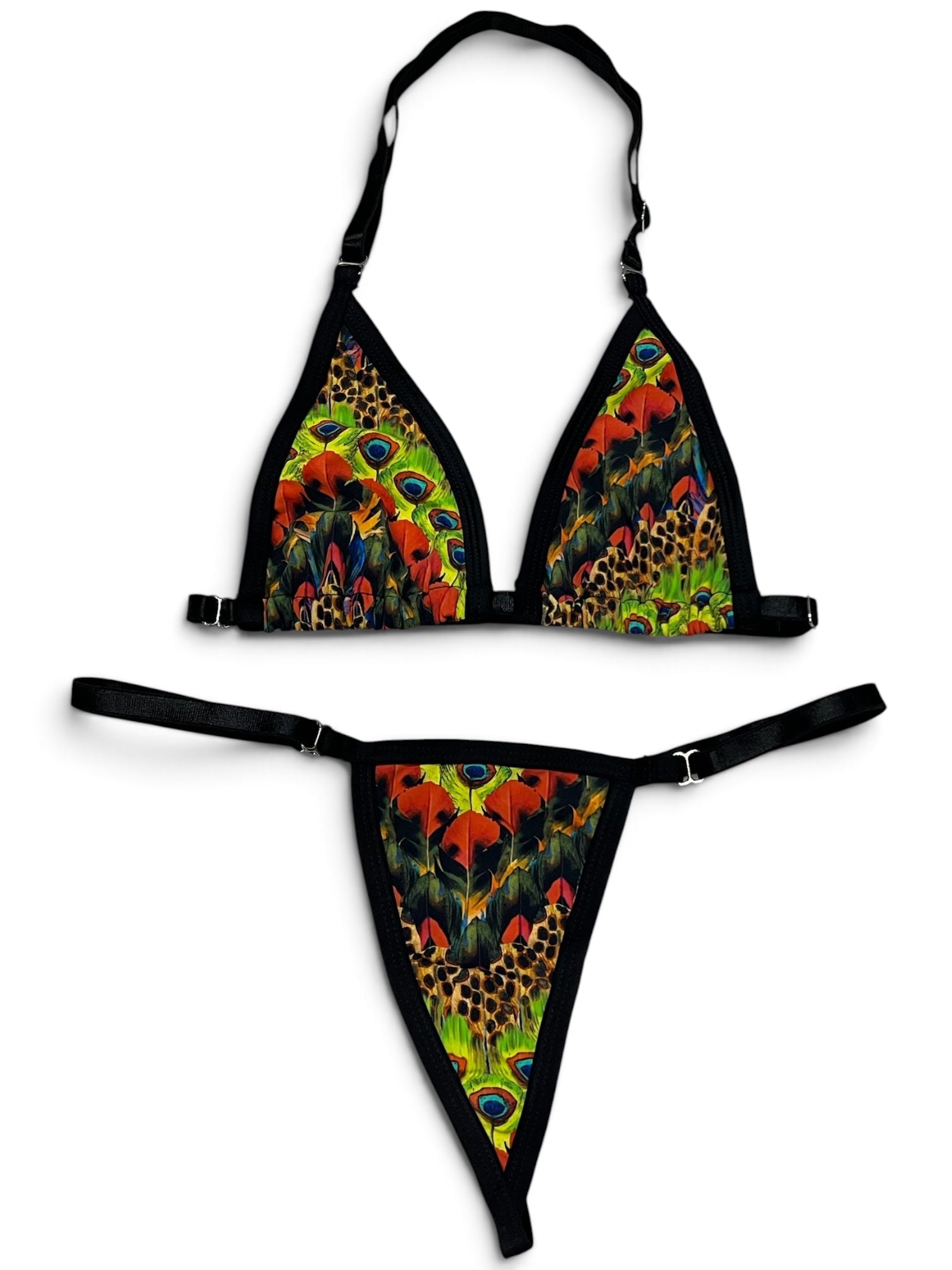 SUN KISSED TANNING BIKINI SET - PEACOCK PARADISE - Berry Beachy Swimwear