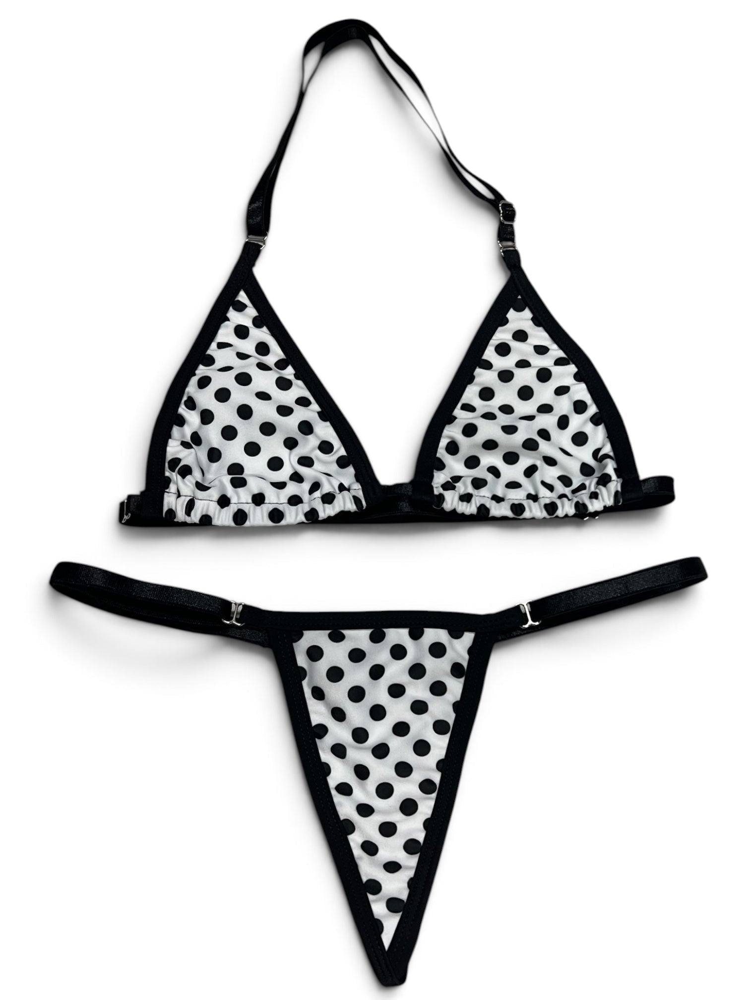 SUN KISSED TANNING BIKINI SET - POLKA PARADISE - Berry Beachy Swimwear