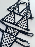 SUN KISSED TANNING BIKINI SET - POLKA PARADISE - Berry Beachy Swimwear