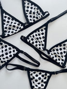 SUN KISSED TANNING BIKINI SET - POLKA PARADISE - Berry Beachy Swimwear
