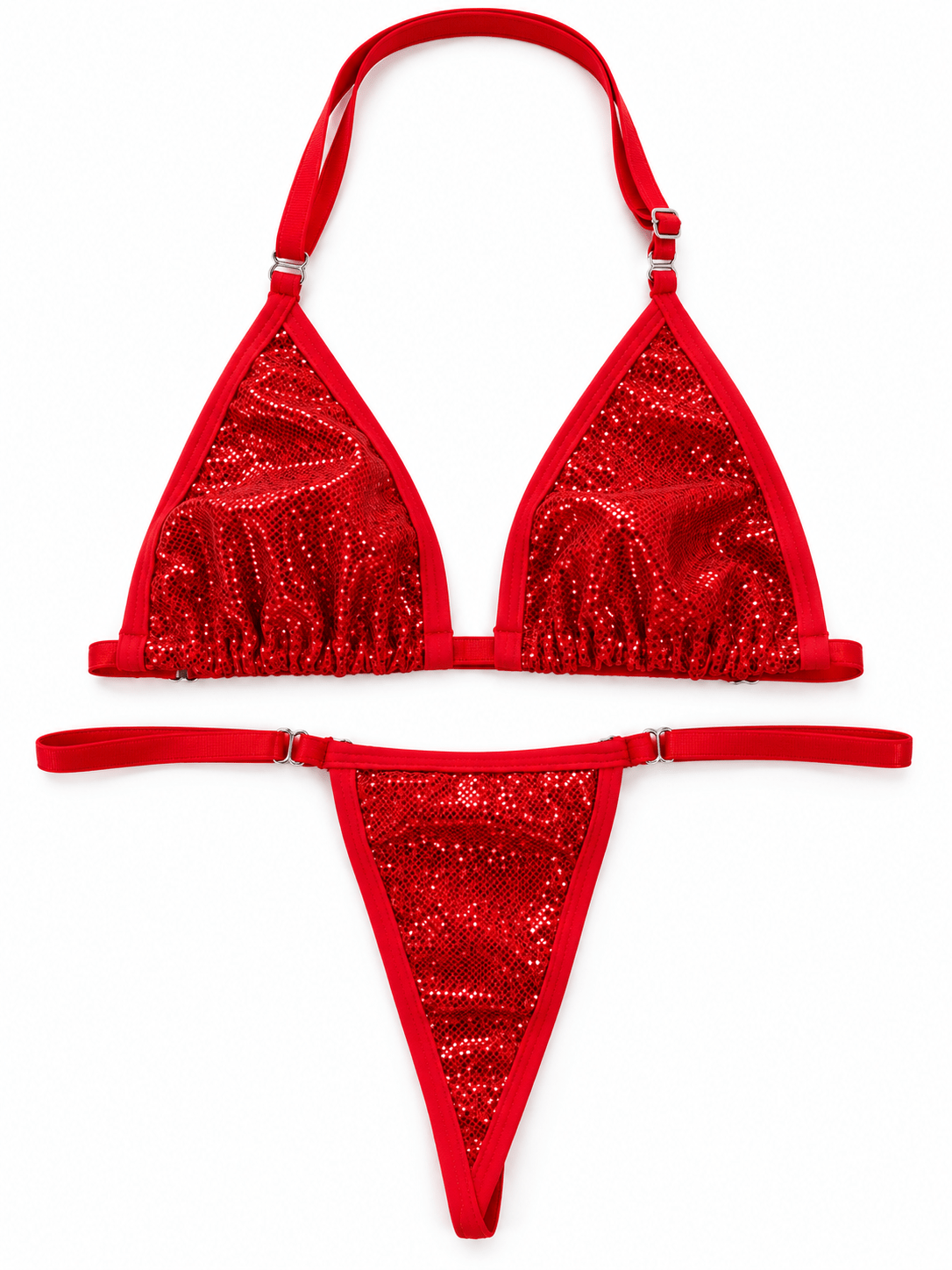 SUN KISSED TANNING BIKINI SET - SCARLET - Berry Beachy Swimwear