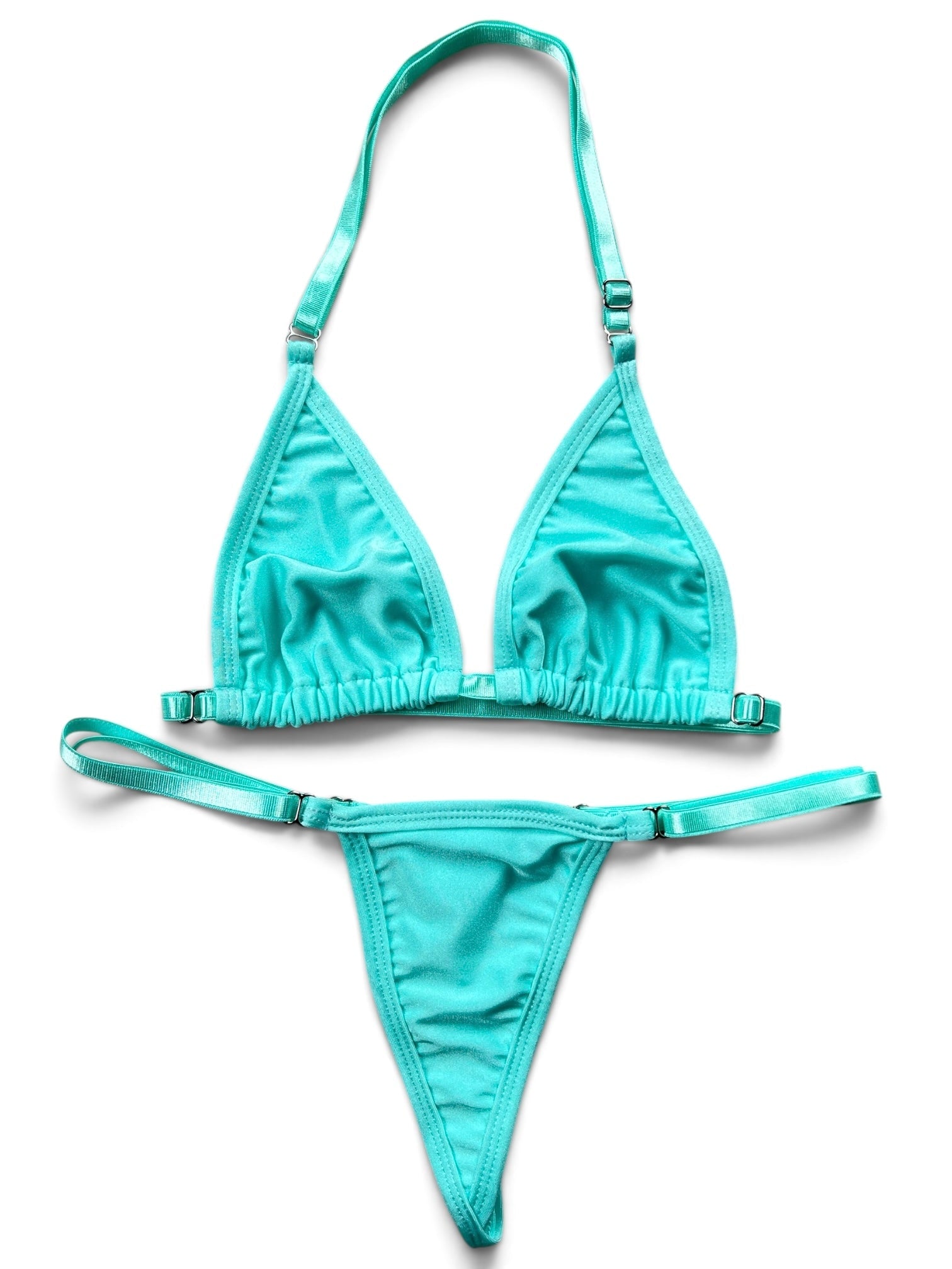 SUN KISSED TANNING BIKINI SET - SEA GLASS - Berry Beachy Swimwear