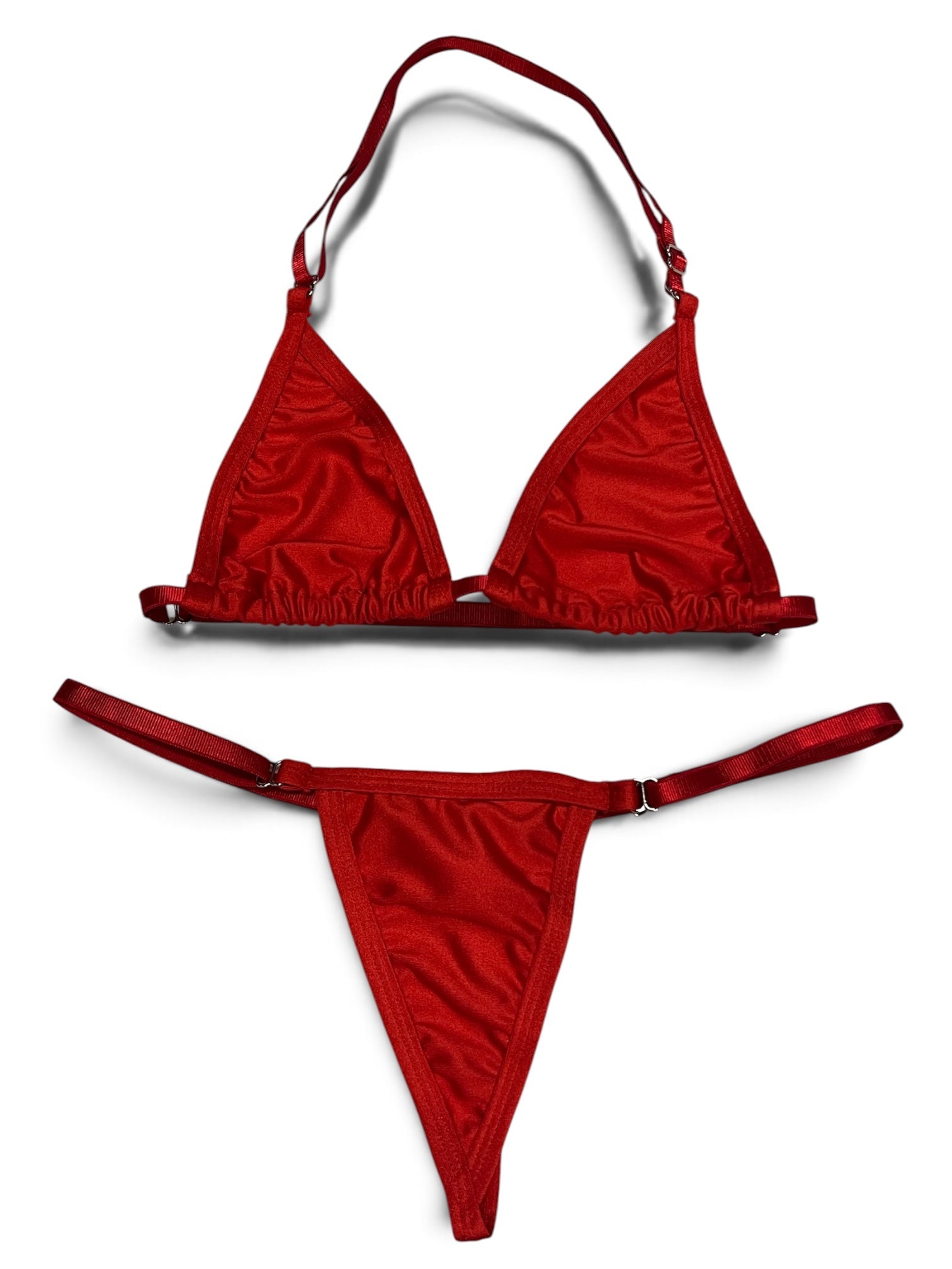 SUN KISSED TANNING BIKINI SET - SUNSET ROUGE - Berry Beachy Swimwear