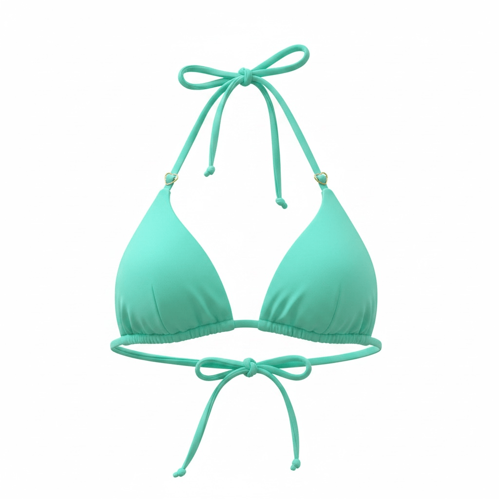 SWEETHEART TRIANGLE TOP - SEAM FOAM GREEN - Berry Beachy Swimwear