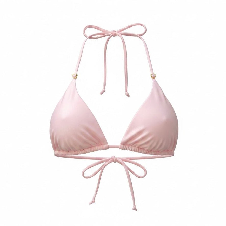 SWEETHEART TRIANGLE TOP - SHEER PINK - Berry Beachy Swimwear