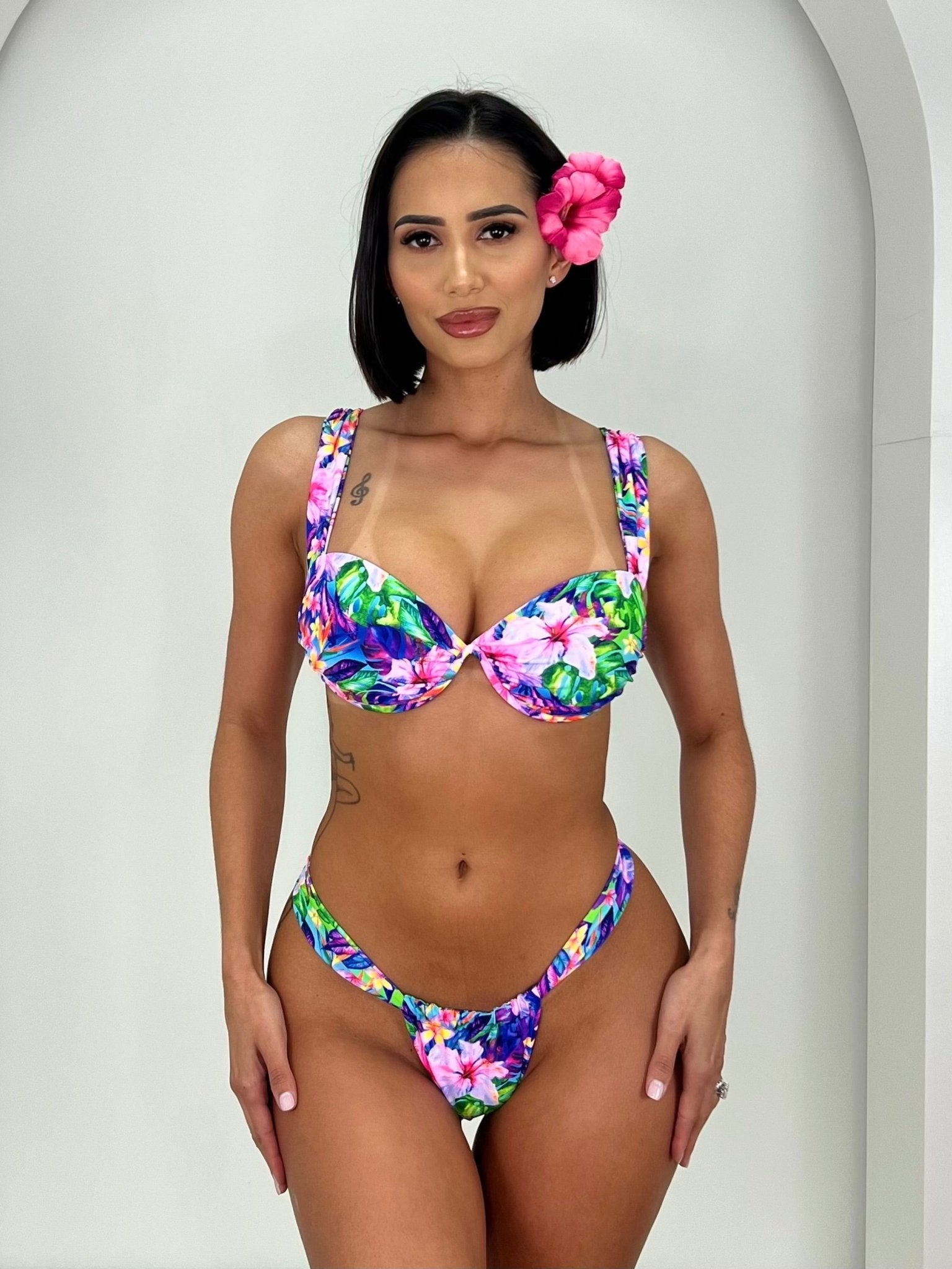 TROPICANA BLISS VINTAGE SLIDE BOTTOM - Berry Beachy Swimwear