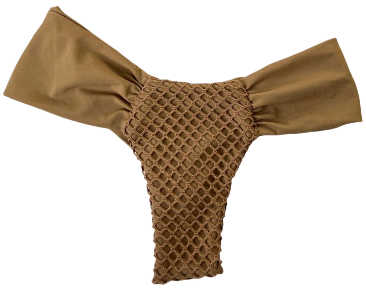 TULUM RUCHED BOTTOM - TAN - Berry Beachy Swimwear