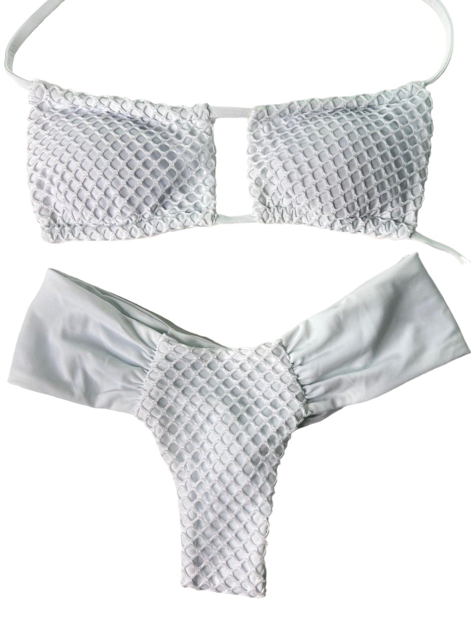 TULUM RUCHED BOTTOM - WHITE - Berry Beachy Swimwear