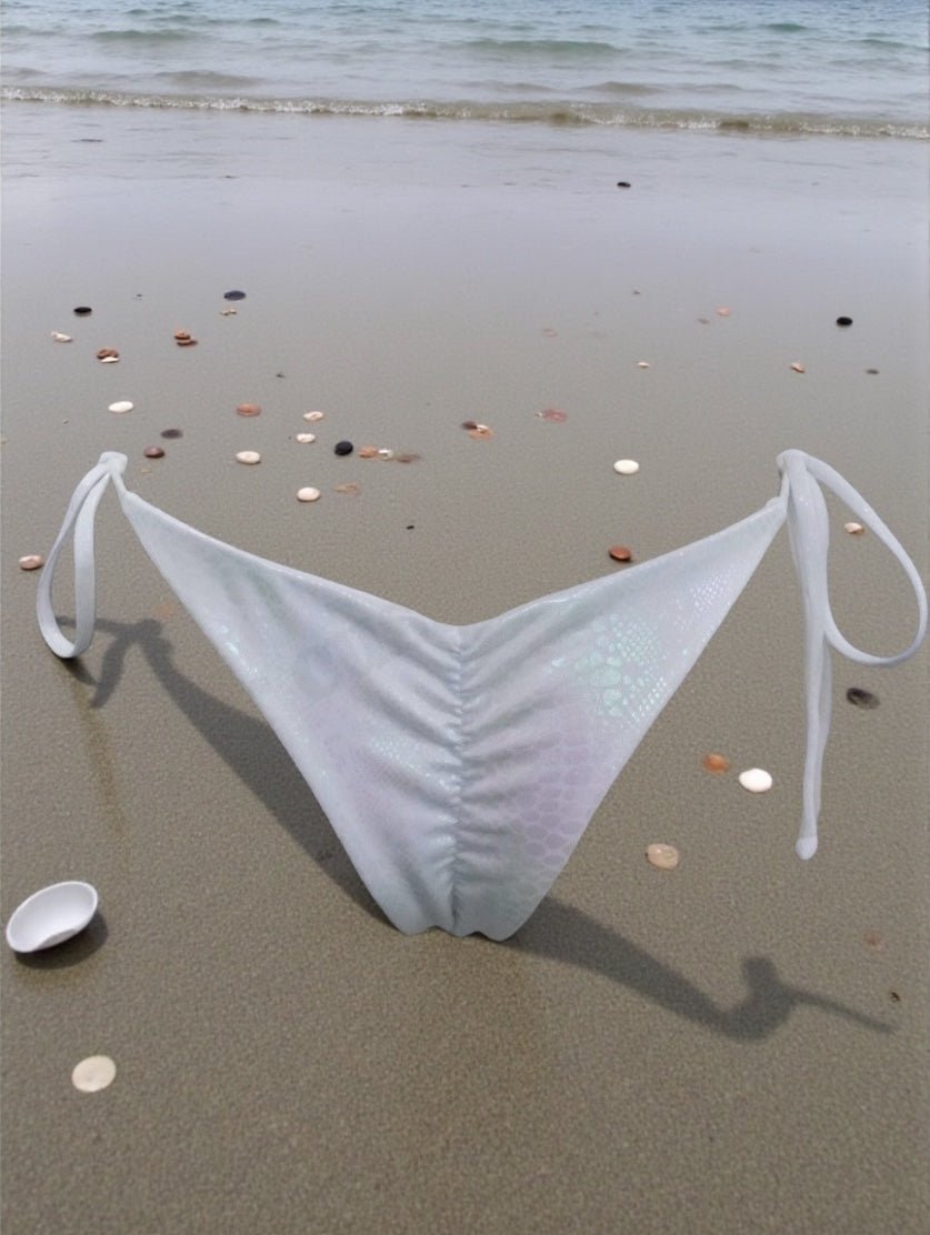 VIPER CHEEKY SCRUNCH BOTTOM - WHITE - Berry Beachy Swimwear