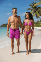 VIPER TRUNKS 5.5" & 7.5" STRETCH - PINK - Berry Beachy Swimwear