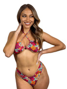 BLOSSOM RUCHED BOTTOM - Berry Beachy Swimwear