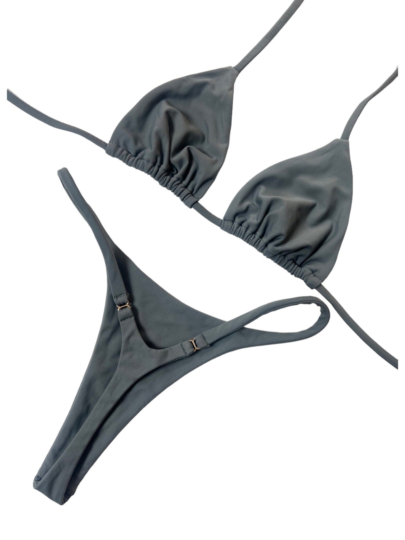 DIPPED SEAMLESS THONG BOTTOM- GRAY - Berry Beachy Swimwear