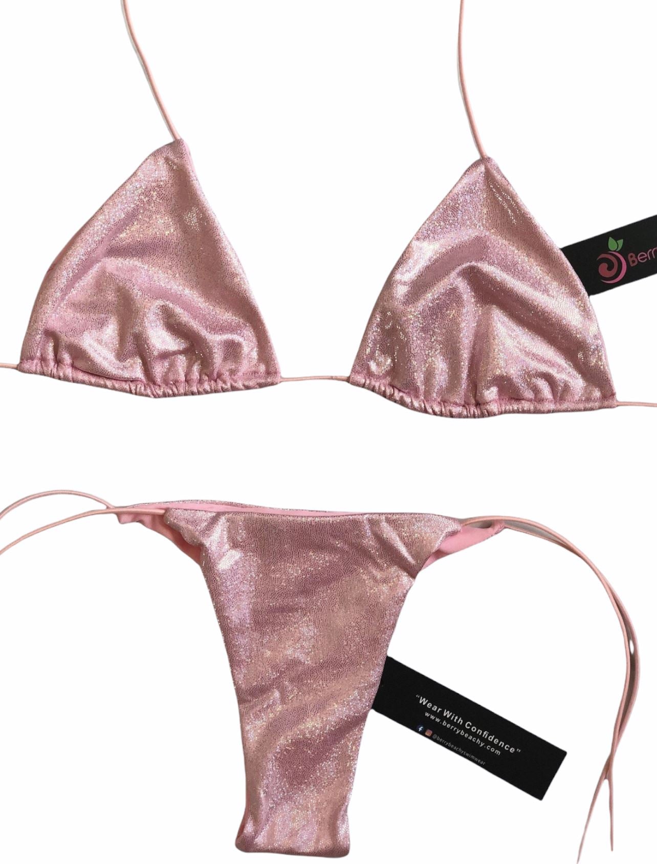 DAZZLE MICRO MINIMAL BOTTOM- PINK GLITTER