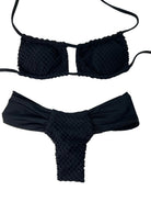 TULUM RUCHED BOTTOM- BLACK - Berry Beachy Swimwear