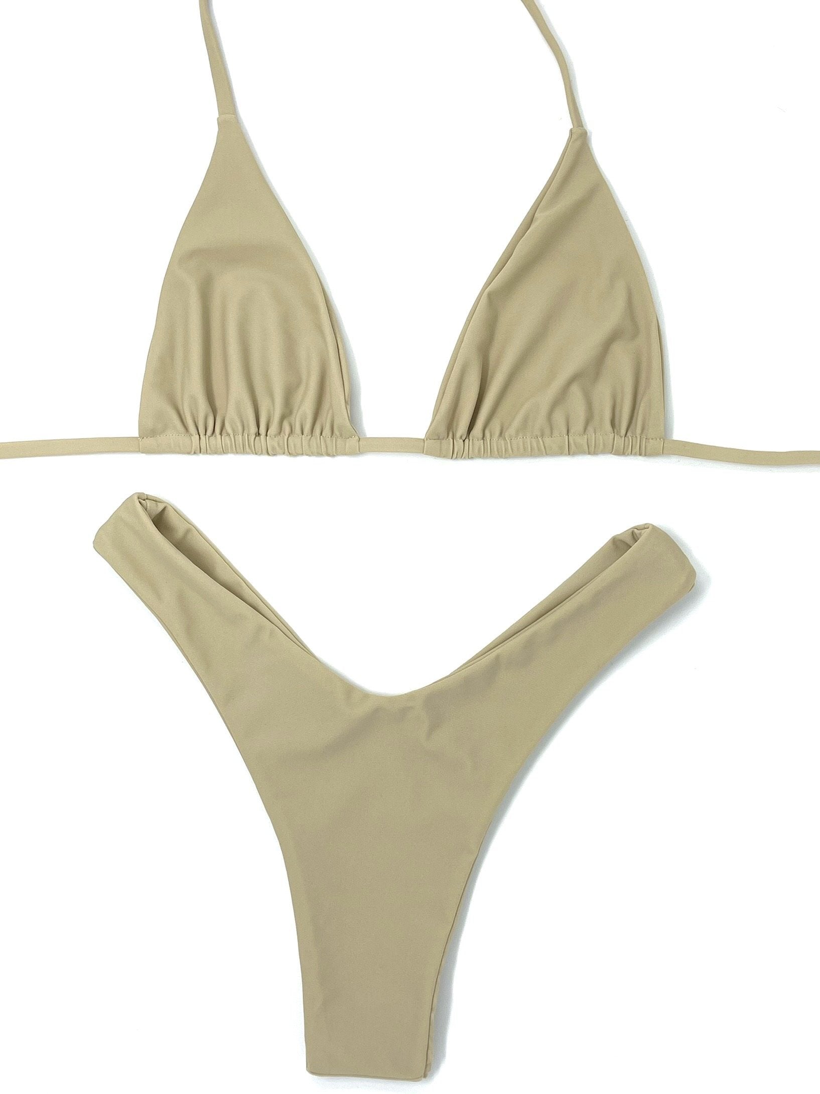 SKIN TRIANGLE TOP - BEIGE