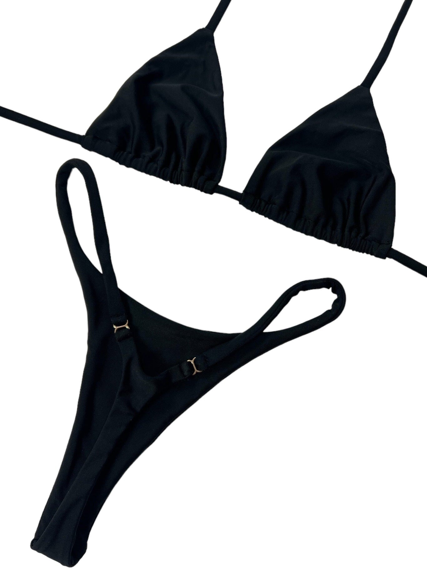 DIPPED SEAMLESS THONG BOTTOM- BLACK - Berry Beachy Swimwear