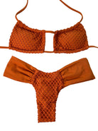 TULUM RUCHED BOTTOM- GINGER - Berry Beachy Swimwear