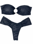 ONYX RUCHED BOTTOM - MATTE SNAKE