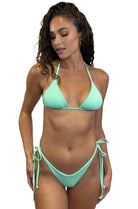 ARISTA TRIANGLE TOP- RIBBED SEA GREEN