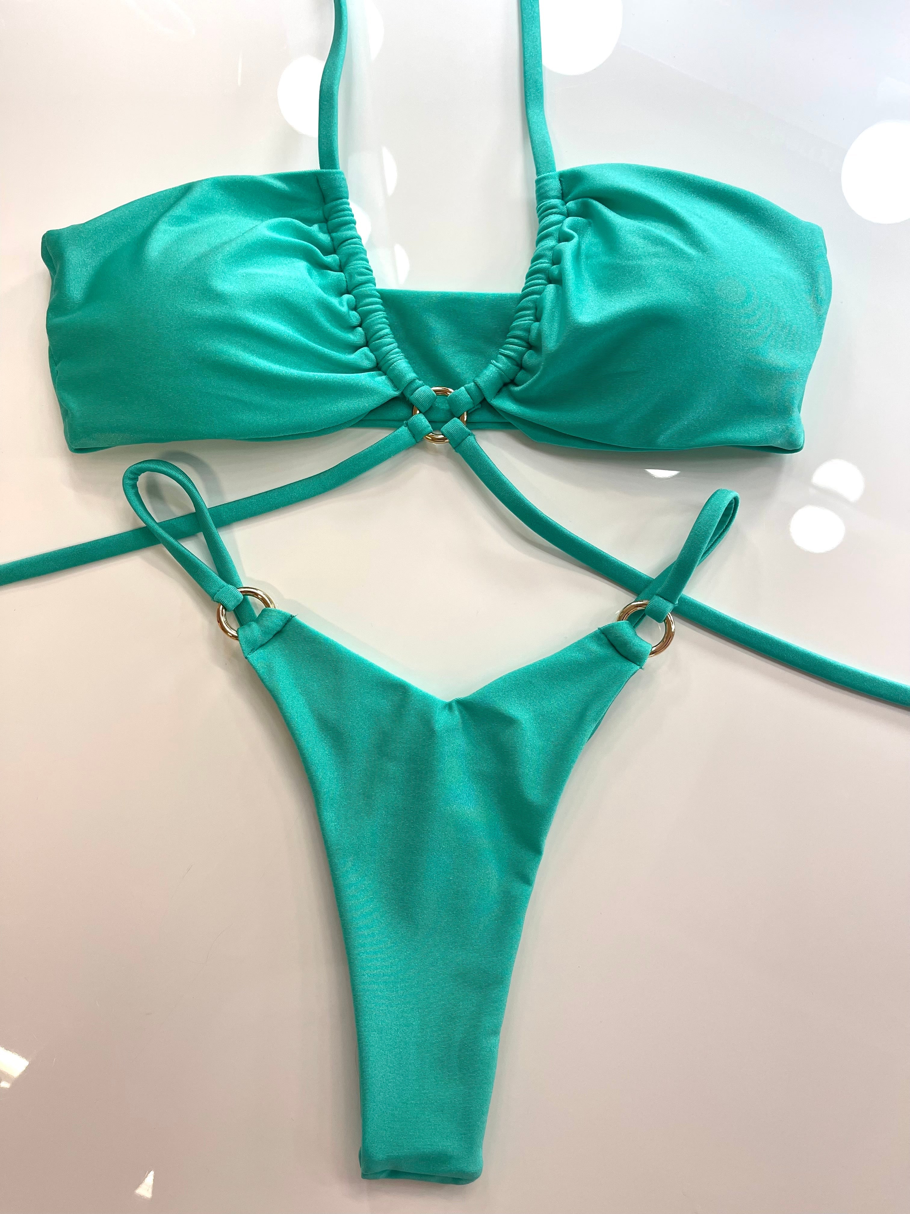 ADELE RING THONG BOTTOM -TEAL