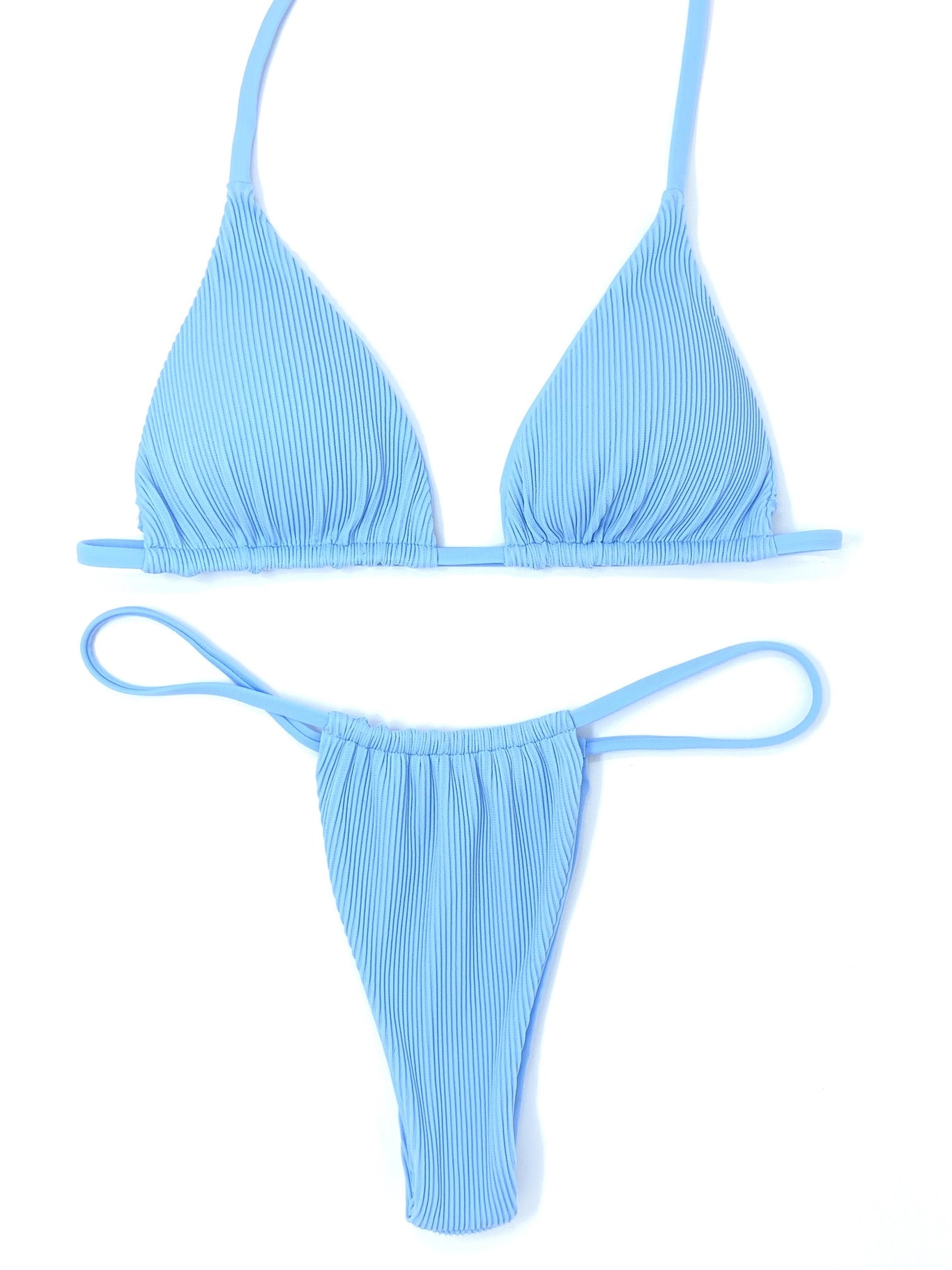Triangle Bikini Set - Baby Blue – LUSEA SWIMWEAR